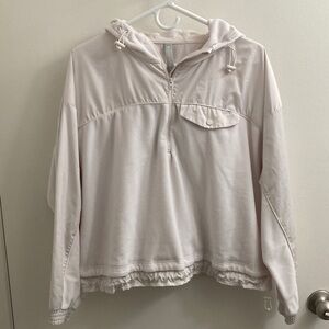 Athleta Cream Zip-Up Jacket